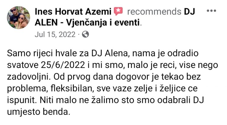 tražite DJ za vjenčanja Zagreb Osijek event DJ