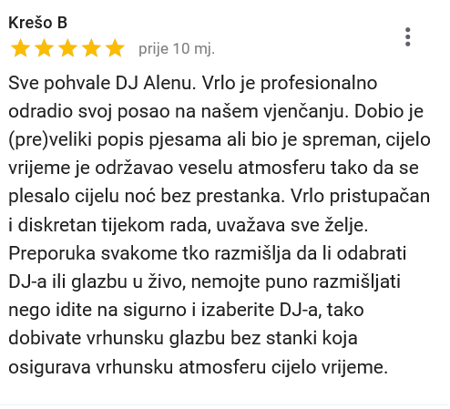 tražite DJ za vjenčanja Zagreb Osijek event DJ