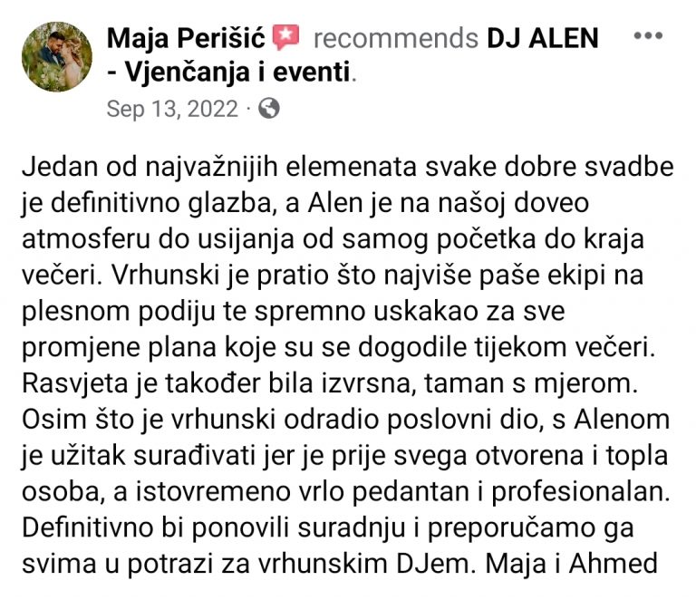 tražite DJ za vjenčanja Zagreb Osijek event DJ