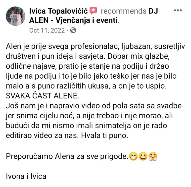 tražite DJ za vjenčanja Zagreb Osijek event DJ