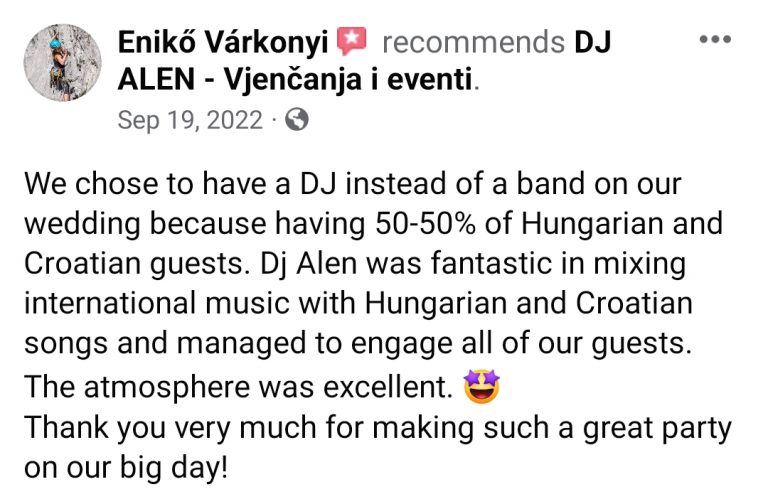 tražite DJ za vjenčanja Zagreb Osijek event DJ