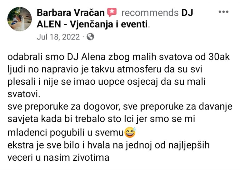 tražite DJ za vjenčanja Zagreb Osijek event DJ