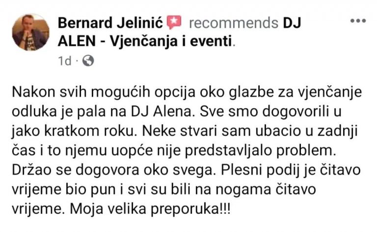 tražite DJ za vjenčanja Zagreb Osijek event DJ