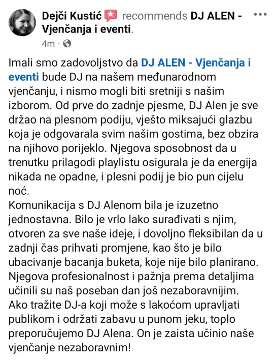 tražite DJ za svadbe Zagreb Osijek